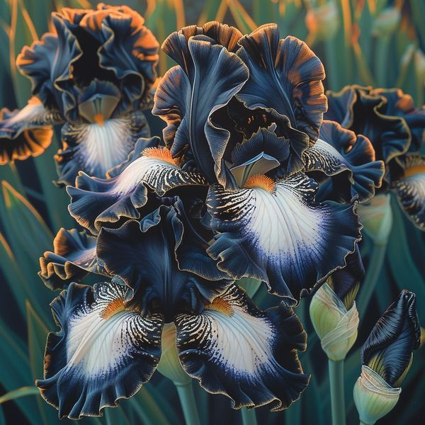 Black Starry Night-Rare Iris Bulbs⚜️
