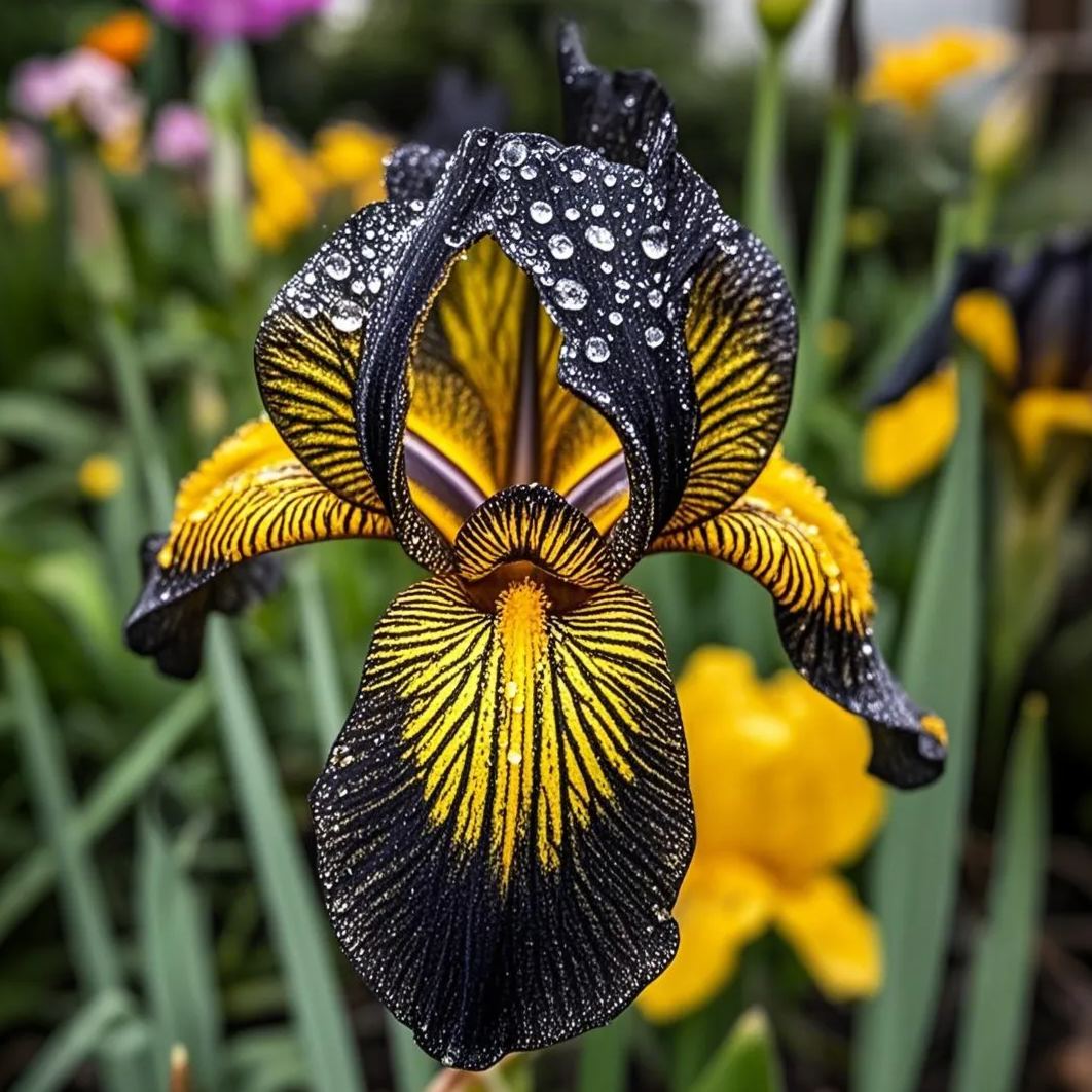 Black Starry Night-Rare Iris Bulbs⚜️